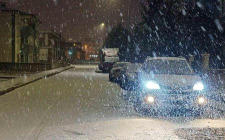 Erzurum’da beklenen kar yağışı etkili oldu